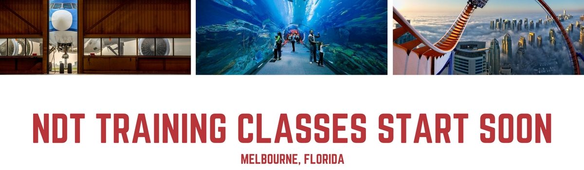 Clases de certificación NDT de dos días que comienzan en Melbourne, Florida