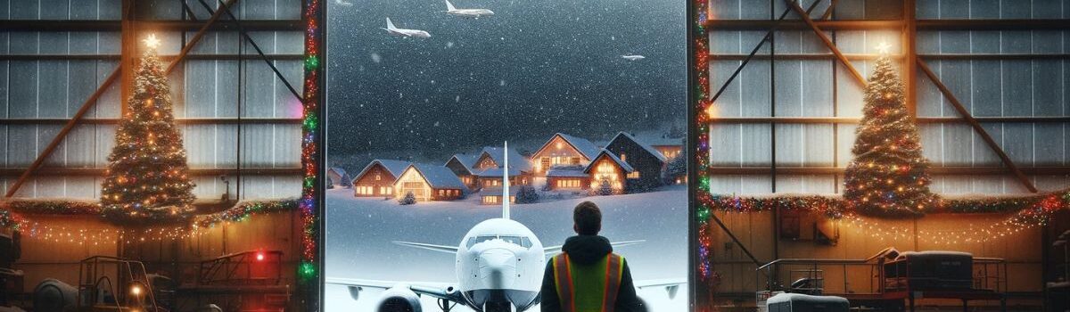 Navidad bajo las alas: un tributo a los trabajadores de mantenimiento de aeronaves