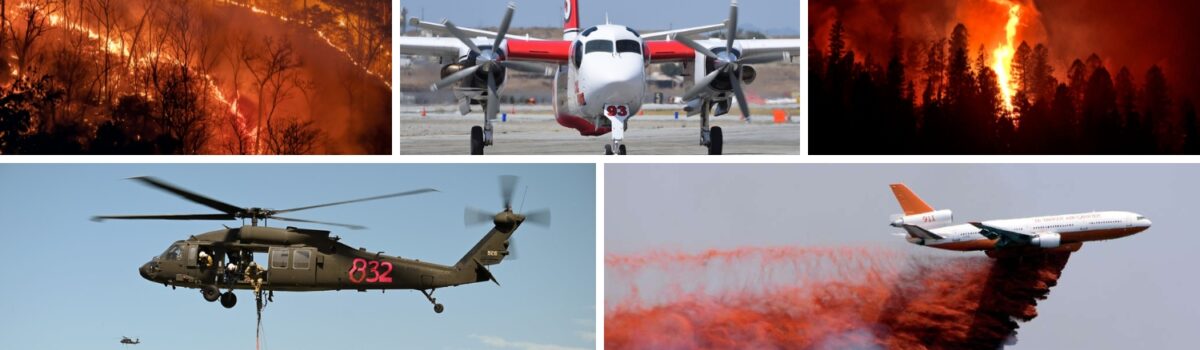 La aeronave que lucha contra los incendios forestales del sur de California